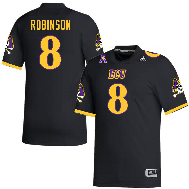 #8 Jasiyah Robinson East Carolina Pirates College Football Jersey Stitched-Black